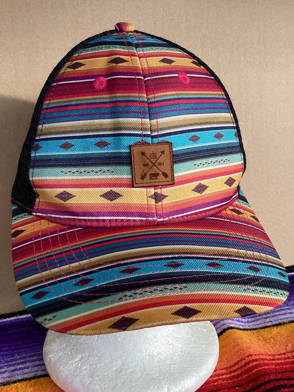 STS ranchwear SnapBack Trucker Hat serape colorful